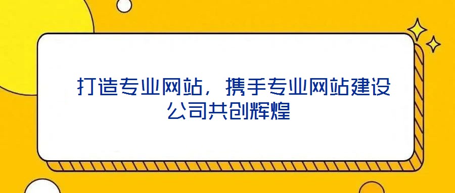  打造專業(yè)網(wǎng)站，攜手專業(yè)網(wǎng)站建設(shè)公司共創(chuàng)輝煌