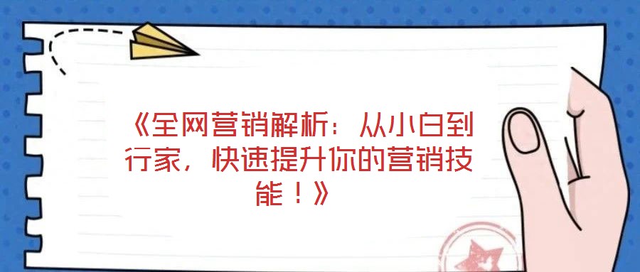 《全網(wǎng)營(yíng)銷解析：從小白到行家，快速提升你的營(yíng)銷技能！》