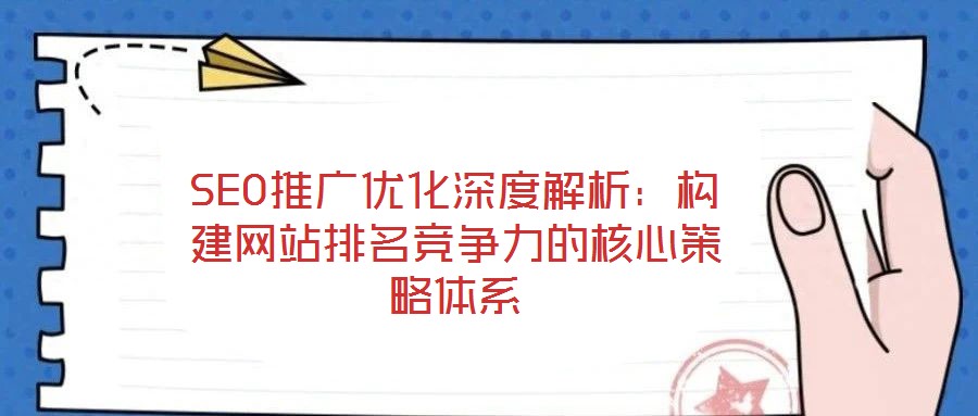 SEO推廣優(yōu)化深度解析：構(gòu)建網(wǎng)站排名競爭力的核心策略體系