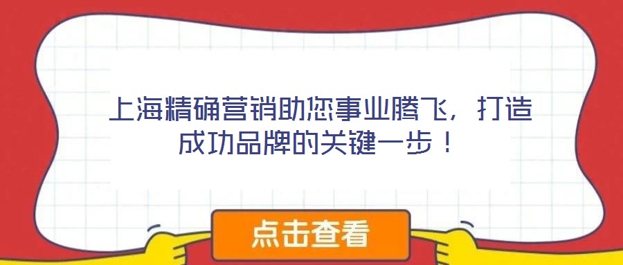 上海精確營銷助您事業(yè)騰飛，打造成功品牌的關(guān)鍵一步！