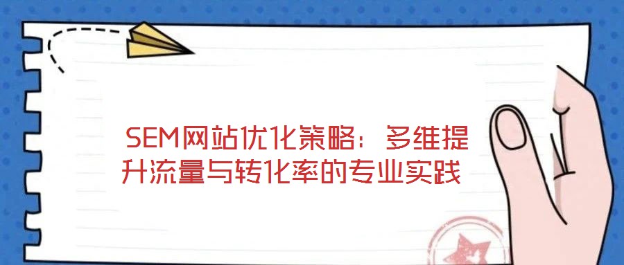  SEM網(wǎng)站優(yōu)化策略：多維提升流量與轉(zhuǎn)化率的專業(yè)實踐