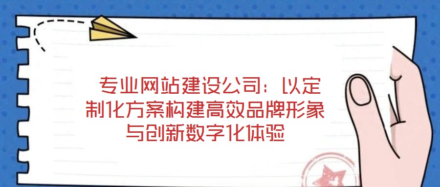  專業(yè)網(wǎng)站建設(shè)公司：以定制化方案構(gòu)建高效品牌形象與創(chuàng)新數(shù)字化體驗(yàn)