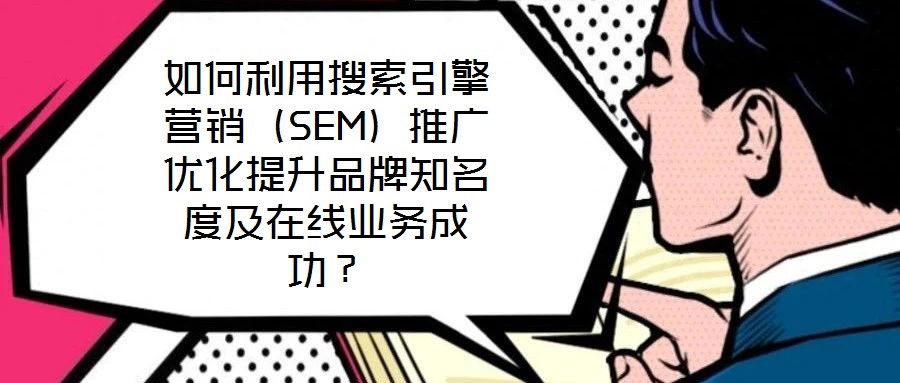 如何利用搜索引擎營(yíng)銷（SEM）推廣優(yōu)化提升品牌知名度及在線業(yè)務(wù)成功？