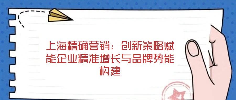 上海精確營(yíng)銷：創(chuàng)新策略賦能企業(yè)精準(zhǔn)增長(zhǎng)與品牌勢(shì)能構(gòu)建